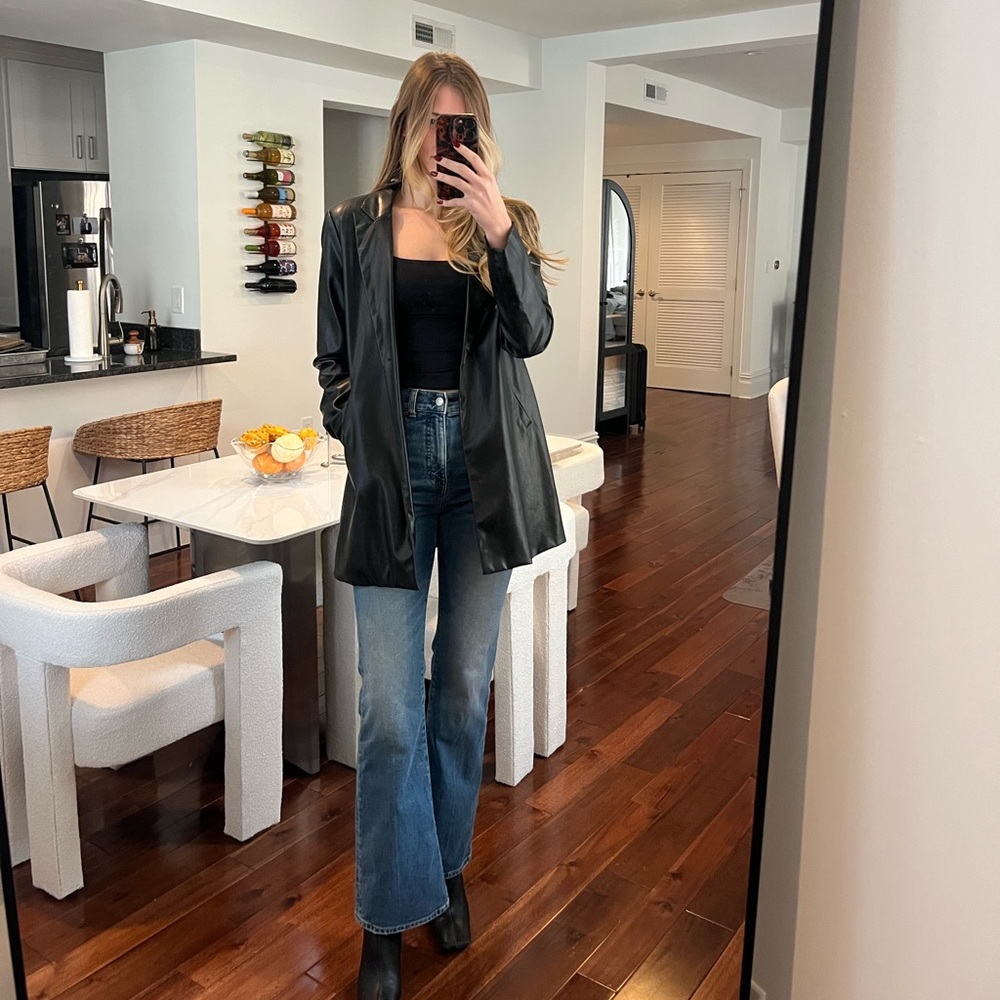 Nasty Gal Oversized Faux Leather Jacket